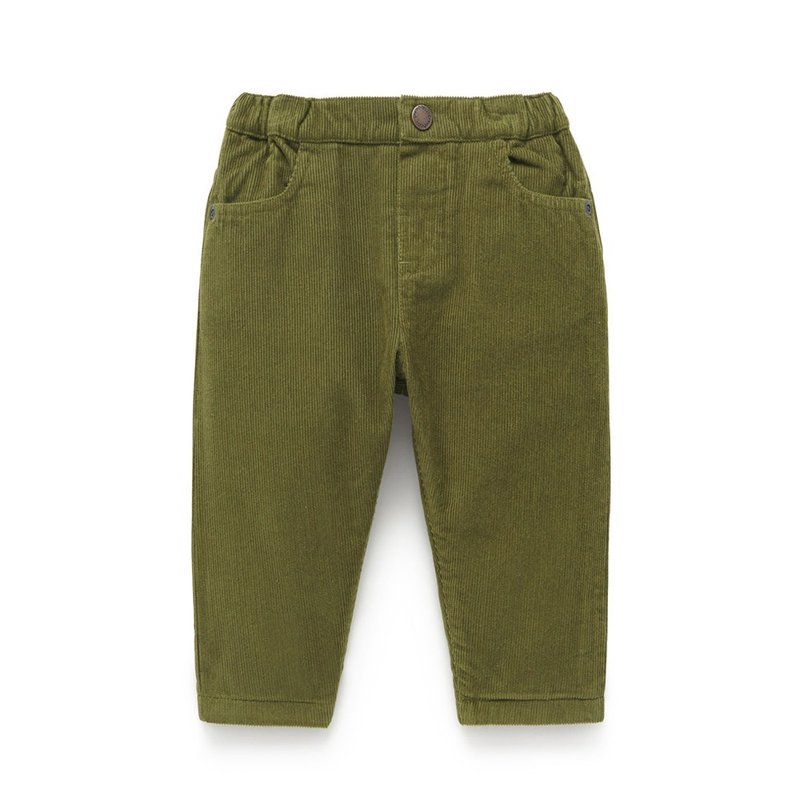 Australian Purebaby organic cotton boys' trousers 12M-4T military green corduroy - กางเกง - ผ้าฝ้าย/ผ้าลินิน 