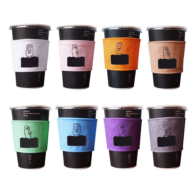YCCT good cup holder - optional 2 discount (please note when ordering the 2 color patterns you want) birthday gift / Valentine's Day gift / Moai temperature cup set - ถุงใส่กระติกนำ้ - ผ้าฝ้าย/ผ้าลินิน หลากหลายสี