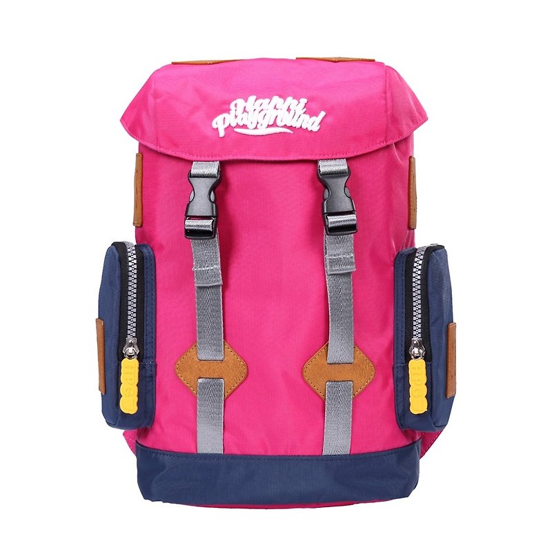 Vitality Captain Children's Backpack (Berry Red) HappiPlayGround Hong Kong Design - Backpacks & Bags - Polyester Pink