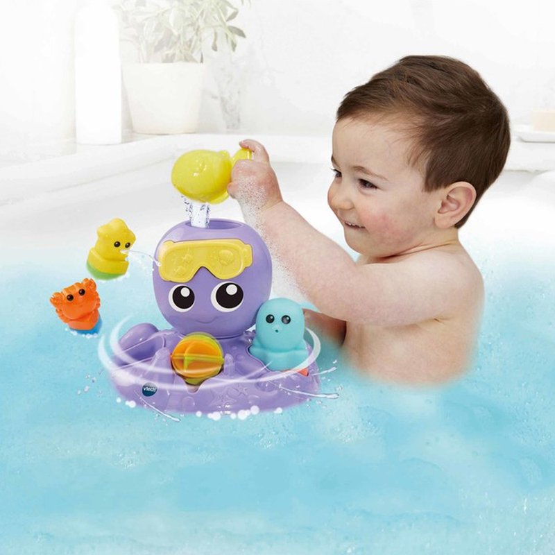 Vtech　戲水玩具系列-轉轉噴水章魚 - 寶寶/兒童玩具/玩偶 - 塑膠 