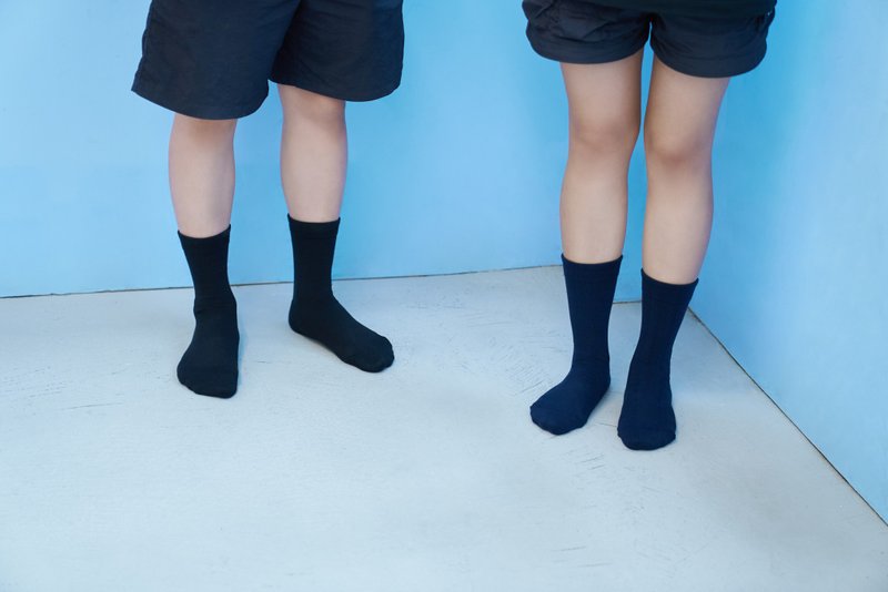 Basic Crew Socks Pima cotton (Navy Blue) - Socks - Cotton & Hemp Blue