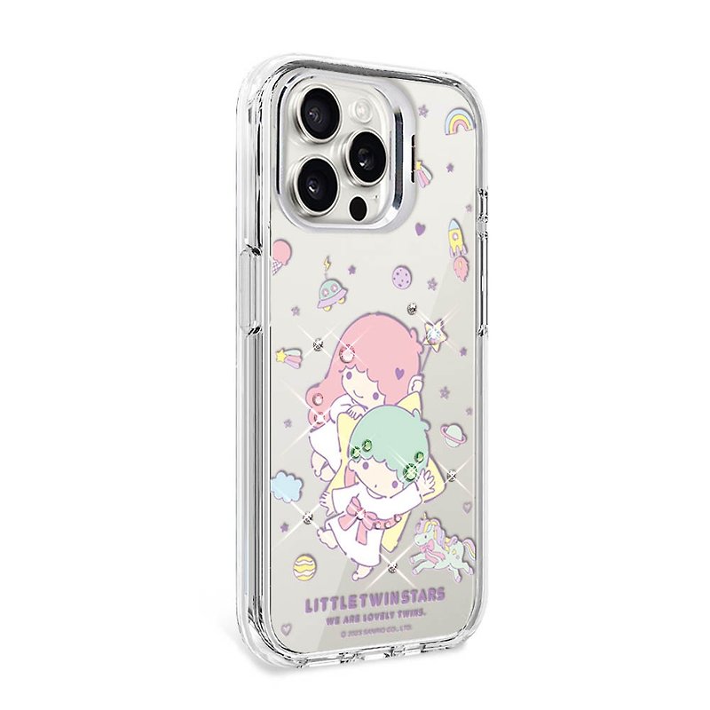 iPhone15 14 13 12 series military standard anti-fall crystal phone case with invisible stand-Star Gemini - Phone Cases - Other Materials Multicolor