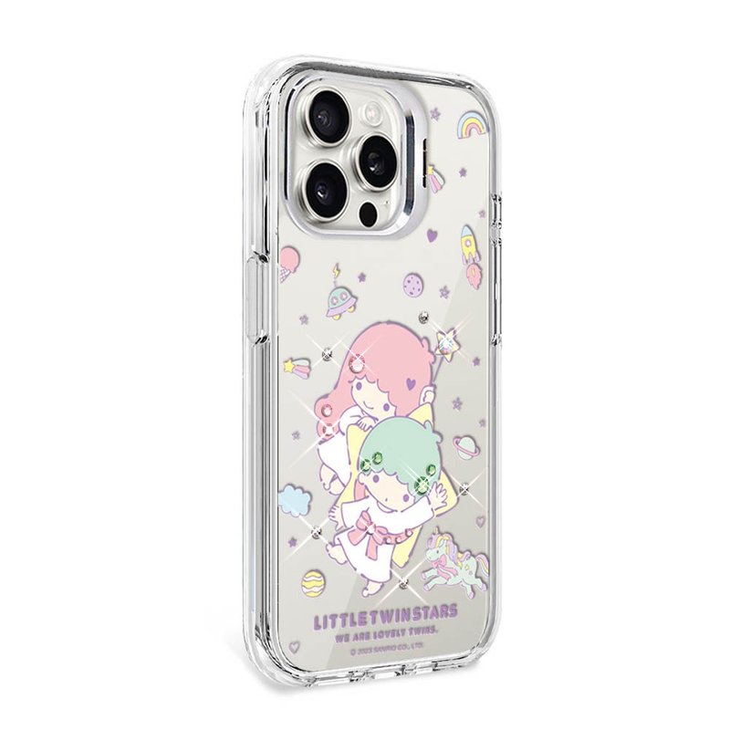 iPhone15 14 13 12 series military standard anti-fall crystal phone case with invisible stand-Star Gemini - เคส/ซองมือถือ - วัสดุอื่นๆ หลากหลายสี