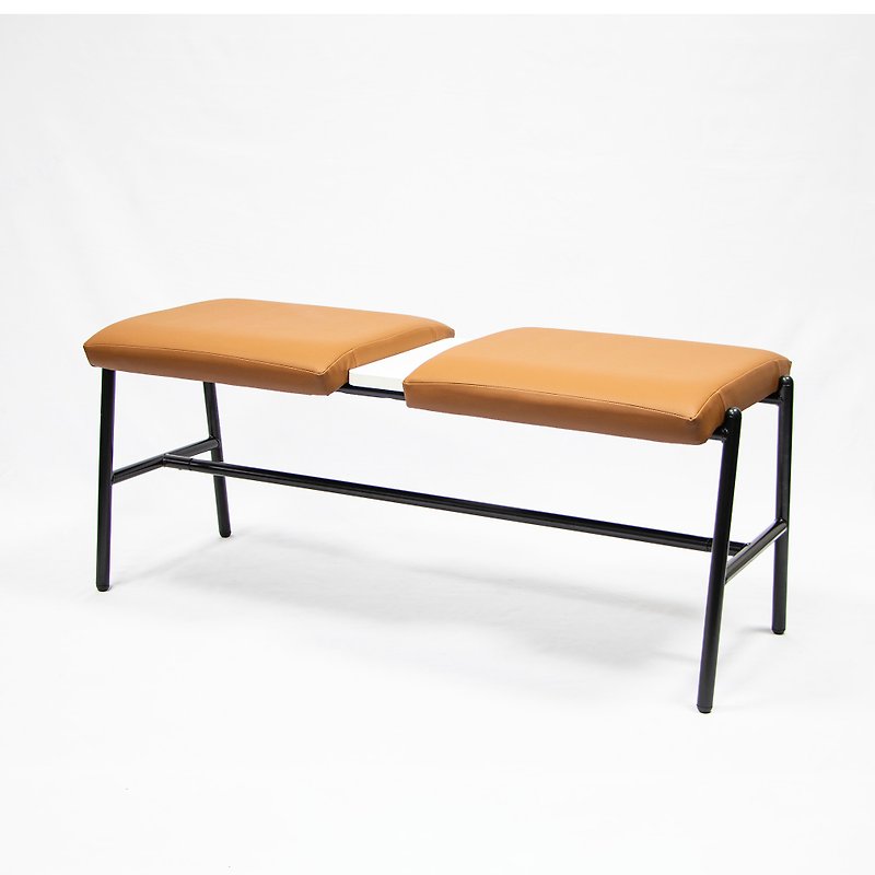 Basso double bench (leather) | small table with storage | high-grade fireproof cushions - เก้าอี้โซฟา - วัสดุอื่นๆ สีนำ้ตาล