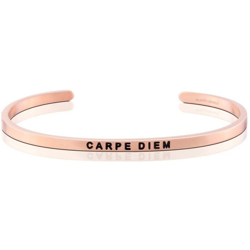 Mantraband 悄悄話許願手環 - CARPE DIEM 珍惜時光 - 手鍊/手環 - 其他金屬 多色
