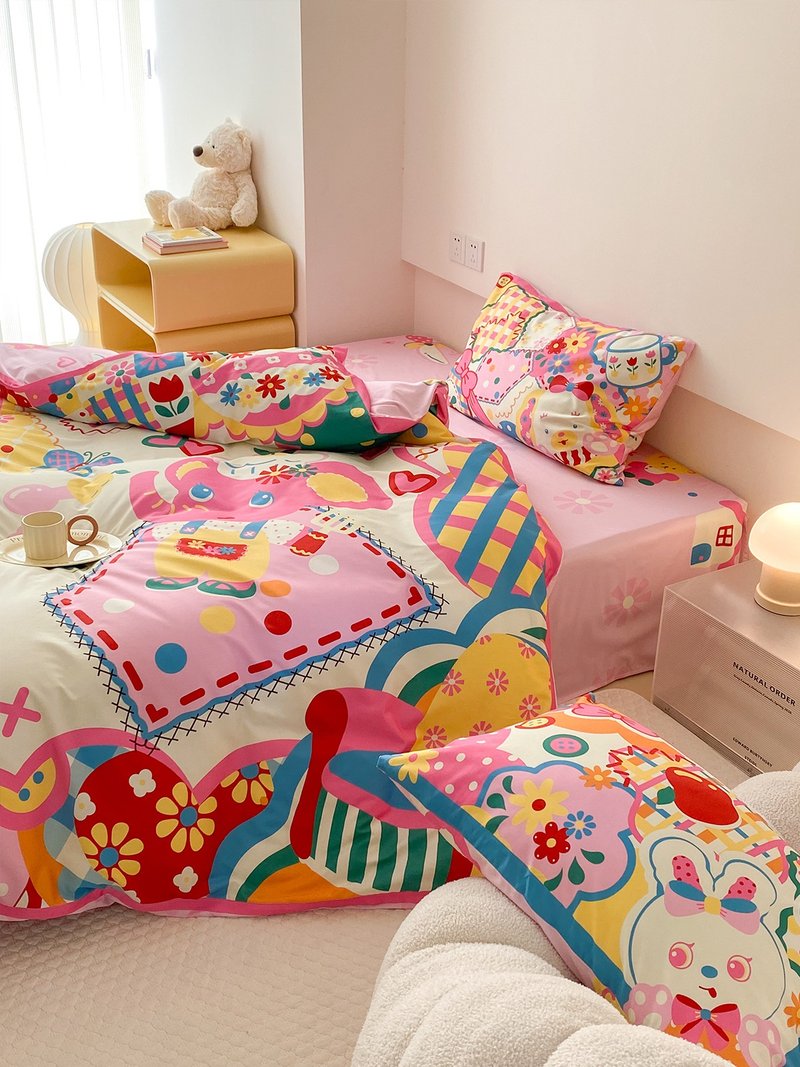 Magic Kitchen Series Retro Cute Cotton Girly Bedding Set of Four - Bedding - Cotton & Hemp Multicolor