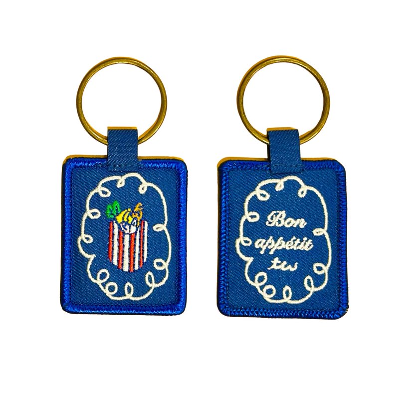 刺繡鑰匙圈 台灣 ft. 紅白袋子 | 全11款/提供同款100個起訂客製 - 鑰匙圈/鑰匙包 - 其他金屬 