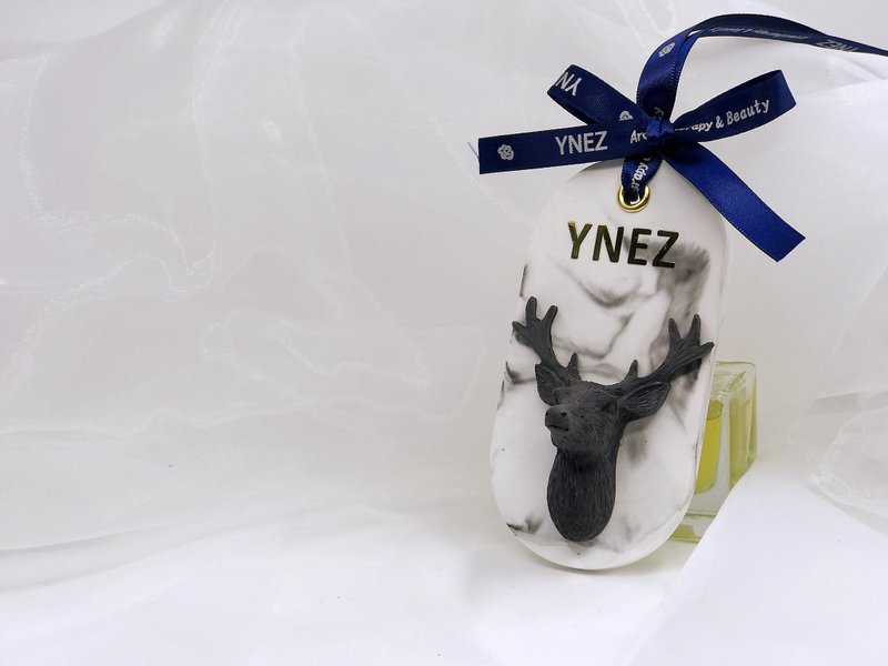 [YNEZ] One deer safe and one deer hair diffused incense Stone gift box packaging according to the picture and physical shipment - Items for Display - Other Materials Black