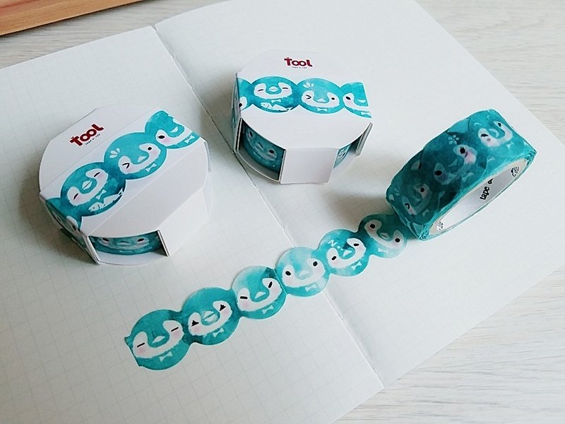 Penguin Green Washi Tape - Washi Tape - Paper 
