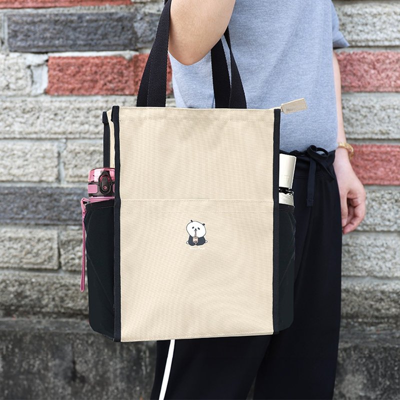 Chuyu portable multifunctional universal bag (A4)/handbag/folding umbrella/thermo bottle that can be stored on both sides - กระเป๋าถือ - เส้นใยสังเคราะห์ หลากหลายสี