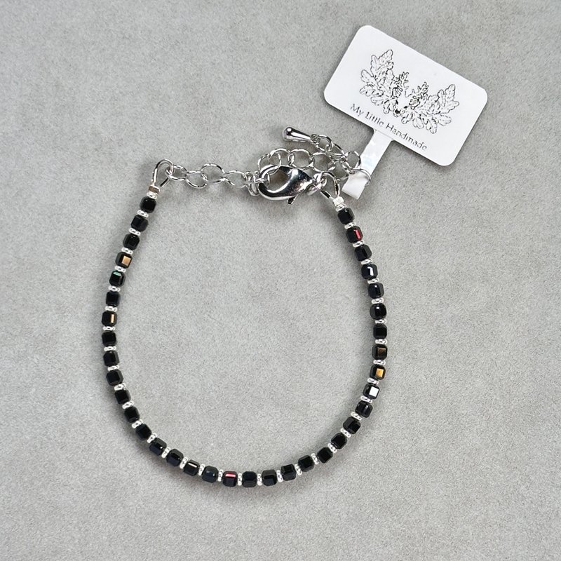 Natural crystal-black Stone bracelet JW134H-002 - สร้อยข้อมือ - คริสตัล หลากหลายสี