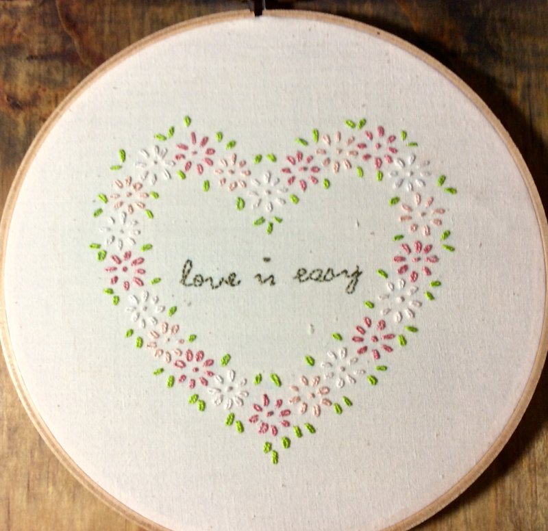 刺繡材料包-Love is easy 入門初級 - 其他 - 其他材質 多色