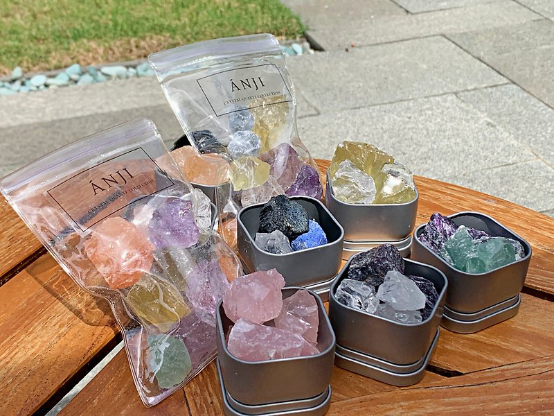 [Single Pack of Crystals] ANJI High Energy 25 Types of Crystals Top Raw Ore Meditation Stone Manifestation Stones - Items for Display - Crystal Multicolor