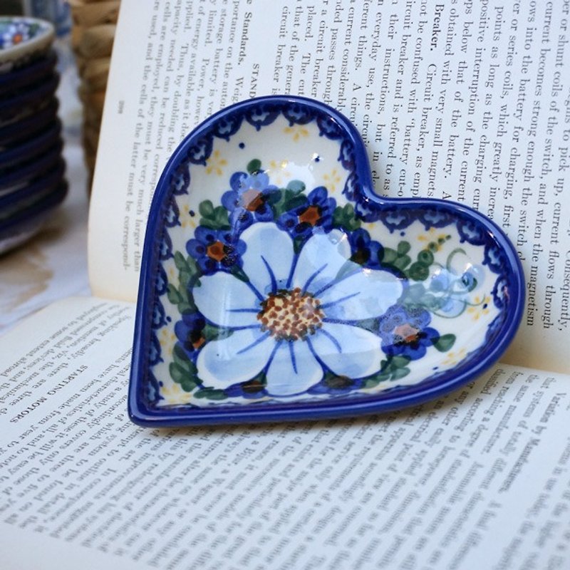 Polish hand-painted small love dish - จานเล็ก - เครื่องลายคราม 