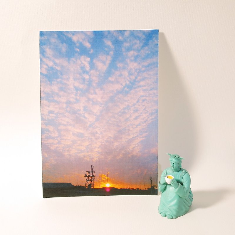 Quietly draw cool card / multi-purpose storage postcard / second sunset - Cards & Postcards - Paper 