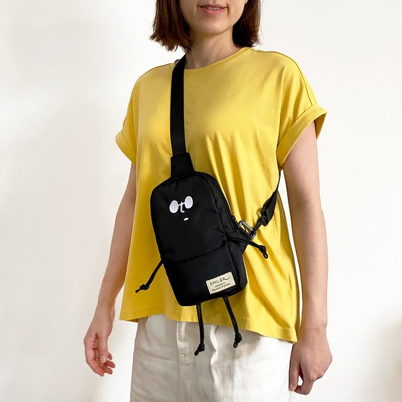 MINI Buddy Bag 系列-中性斜挎背包 - 側背包/斜背包 - 尼龍 黑色