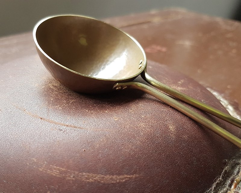 Scoop a scoop of Morning Fragrance-No. 9 Bronze Spoon Noodle Coffee Bean Spoon/Ag No. 108 - Coffee Pots & Accessories - Copper & Brass Brown