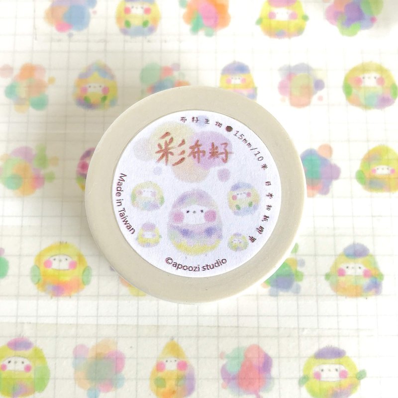 Colorful ink creature Masking Tape - Washi Tape - Paper Multicolor