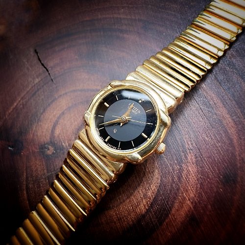 Pickers 古董設計 90年代 日本星辰石英錶 Bleu noir
