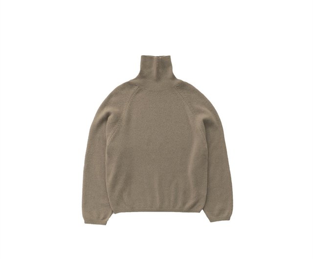 Black/ Khaki/off-white turtleneck sweater basic versatile solid