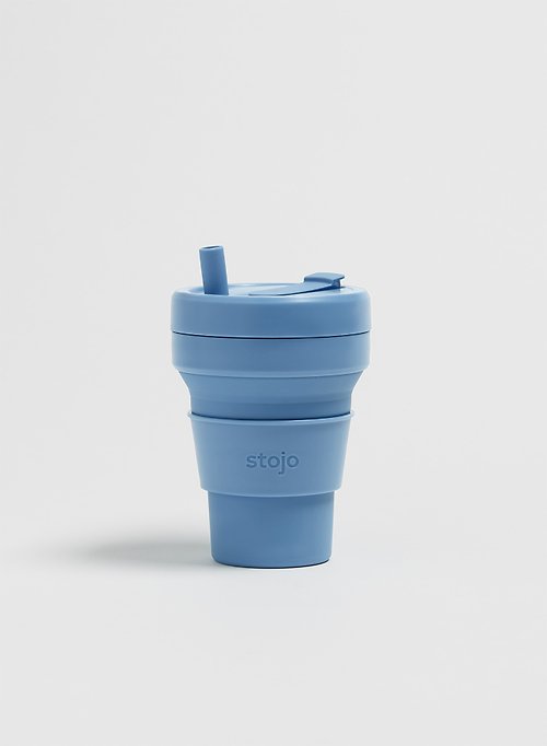 Overall Stojo - 環保高耐熱矽膠摺疊杯16oz-鋼藍色