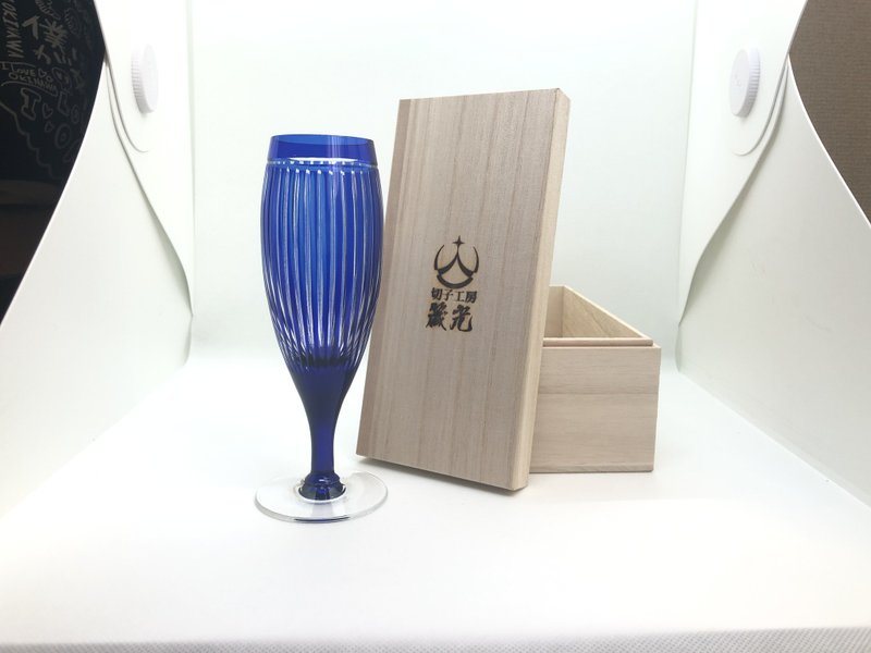竹林フルートシャンパングラス - 酒杯/酒器 - 玻璃 藍色