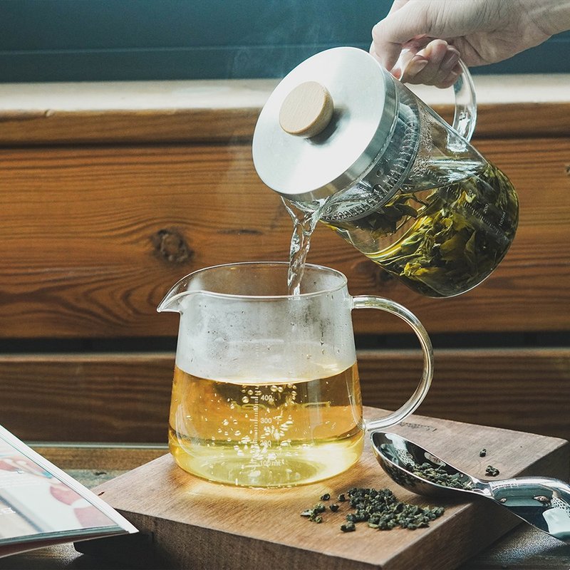 Driver 分享冷熱兩用沖茶壺組 - 茶壺/茶杯/茶具 - 玻璃 紅色