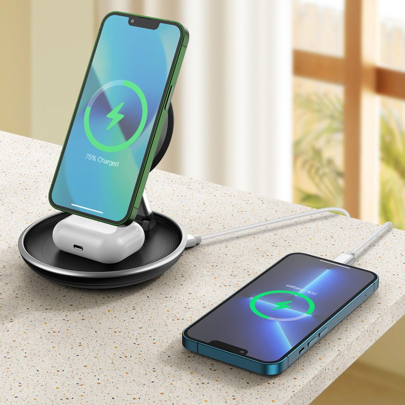 【Perfect Office Gift】Travelmall UFO Foldable Magnetic Wireless Charging Pad - Phone Charger Accessories - Plastic 