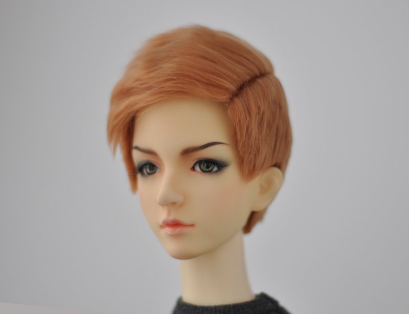 BJD wig - Short modern cut - faux fur - straight - Other - Other Materials Black
