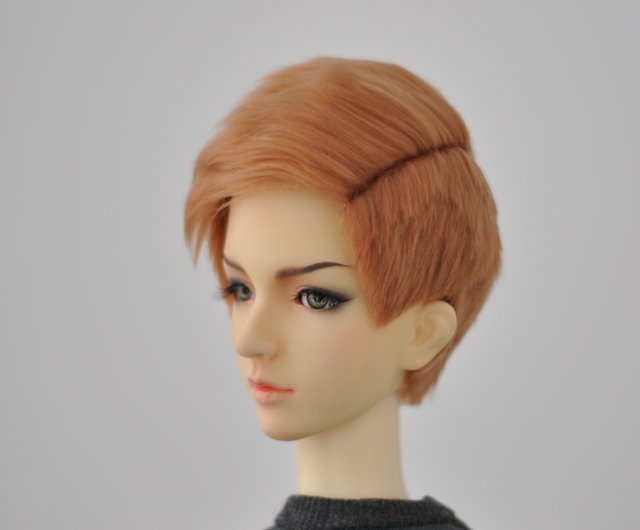 BJD wig Short modern cut faux fur straight Shop Blueberry