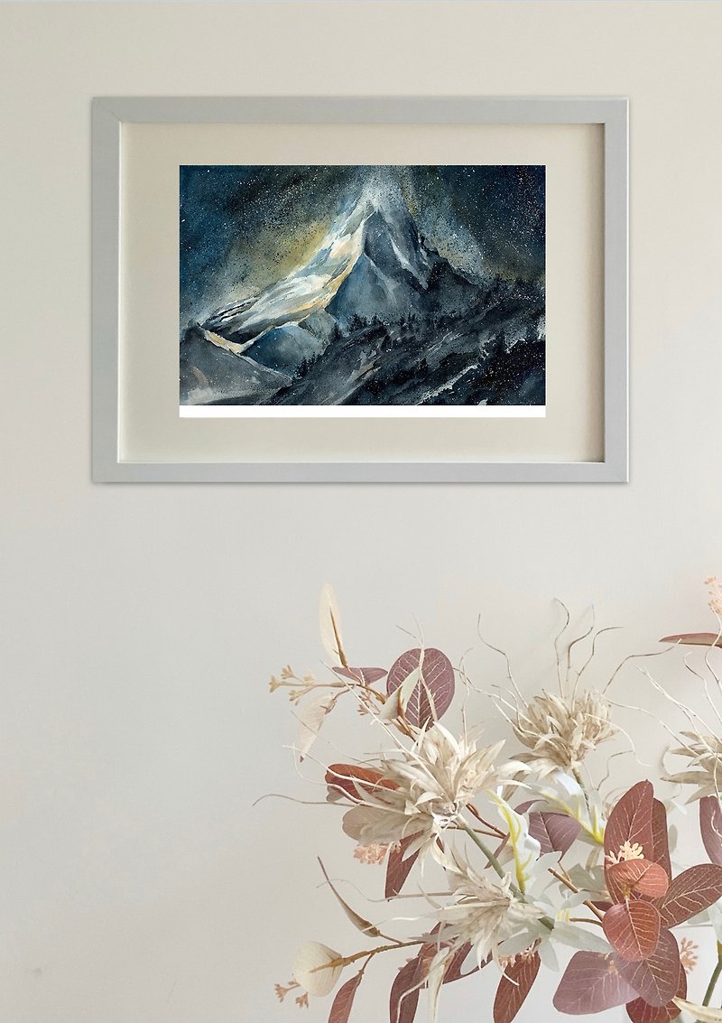 【Limited Reproduction Paintings】Swiss Matterhorn 2/Painter Wen Shaohui/Follow this museum and get 10% off - Posters - Paper 