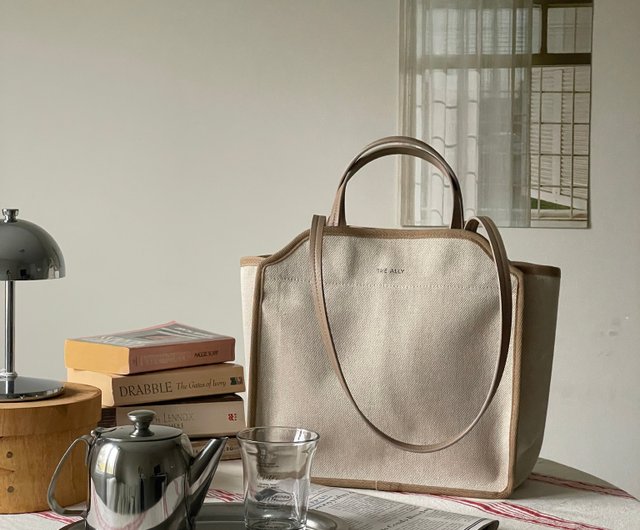 The Ally from Korea | LARGE DANA BAG | Beige | 2ways Handbag