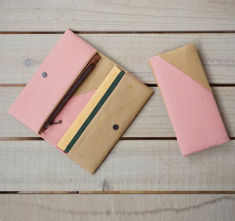 For her Wallet - Camel Vs. Pink - Multiple - Gift - Wallets - Cotton & Hemp Pink