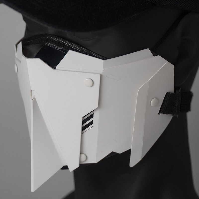 Steel SZ/moontool style mask - Face Masks - Plastic White