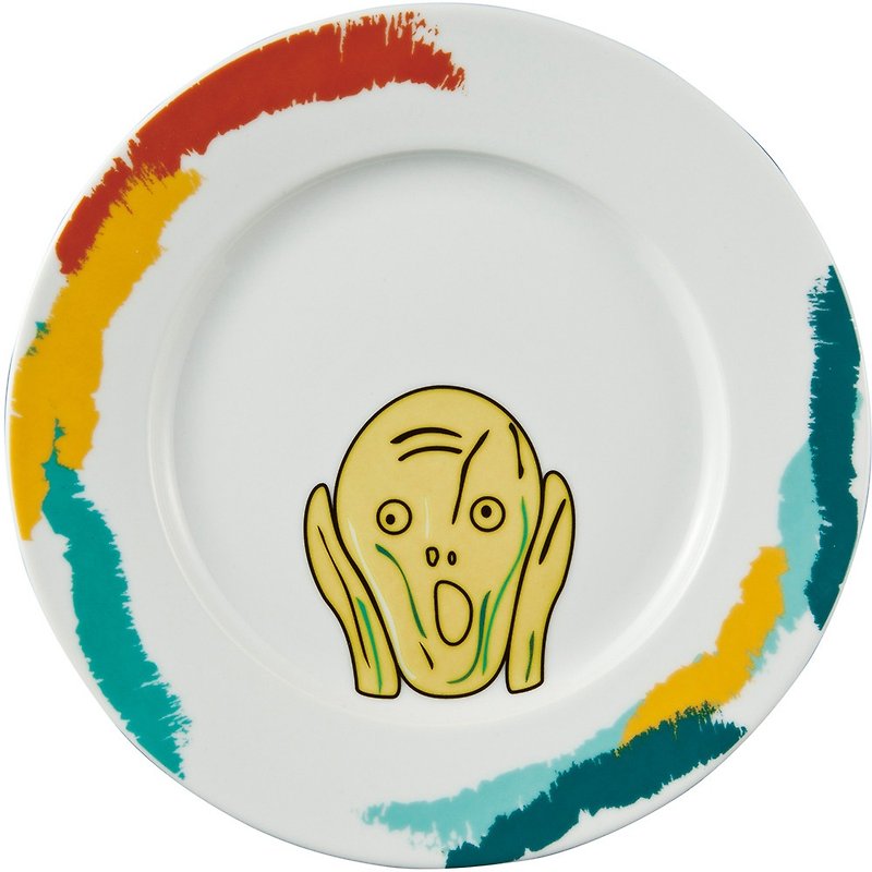 Japanese sunart dinner plate-Shout - Small Plates & Saucers - Porcelain Multicolor