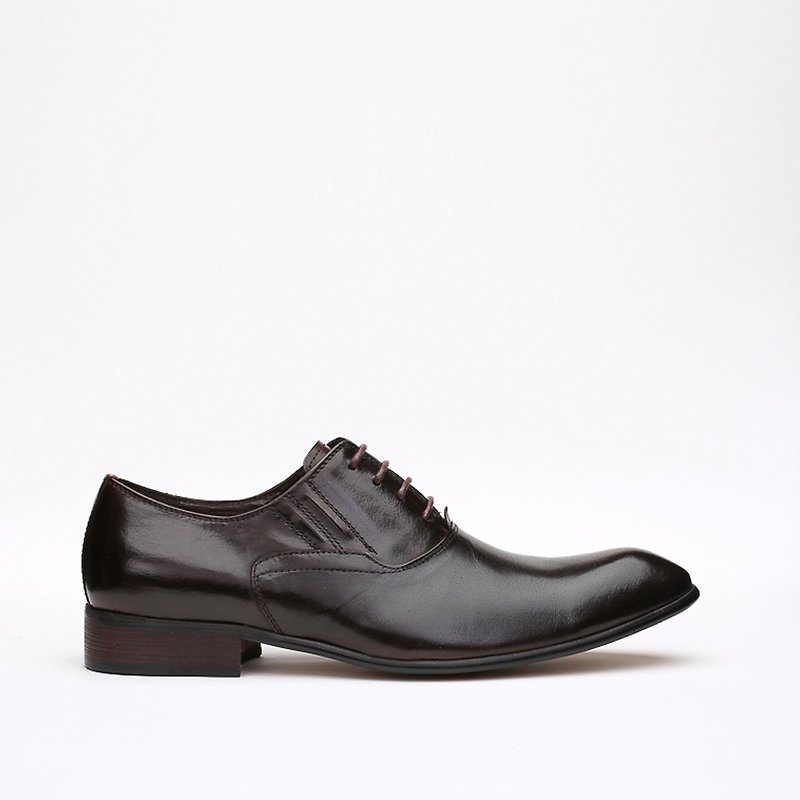 Kings Collection Genuine Leather Melton Derbies Shoes KV80010 Dark Brown - Men's Leather Shoes - Genuine Leather Black