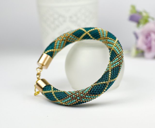 Diy kit bracelet, Turquoise kit bracelet, DIY kit beaded bracelet, Kit to  make - Shop BeadCrochetKit Knitting, Embroidery, Felted Wool & Sewing -  Pinkoi