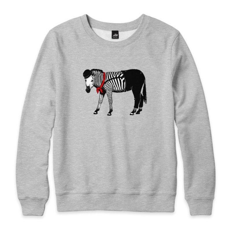 Zebra mime - dark gray Linen- neutral version University T - Men's T-Shirts & Tops - Cotton & Hemp Gray
