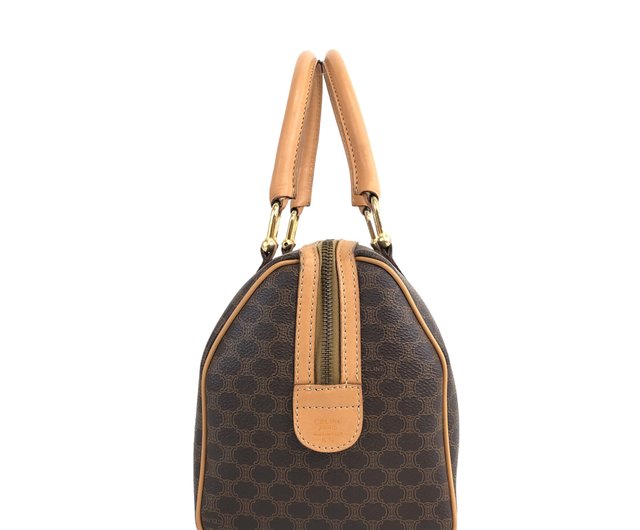 CELINE セリーヌ マカダムブラゾン ブラウン ドラム 筒型 ハンドバッグ 楽天市場】セリーヌ CELINE ヴィンテージ マカダム 筒形