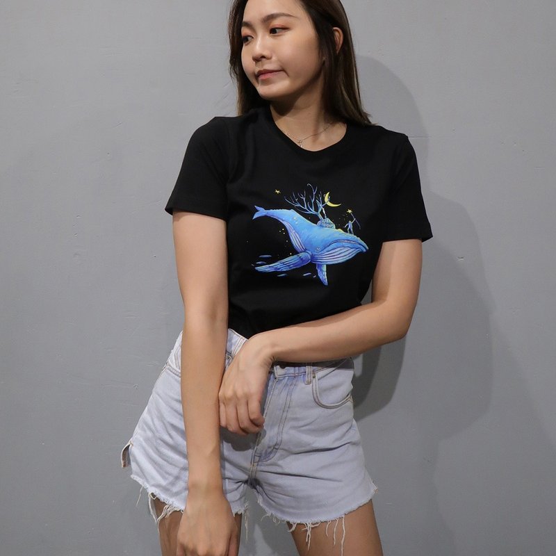 Whale - Women's T-Shirts - Cotton & Hemp Black