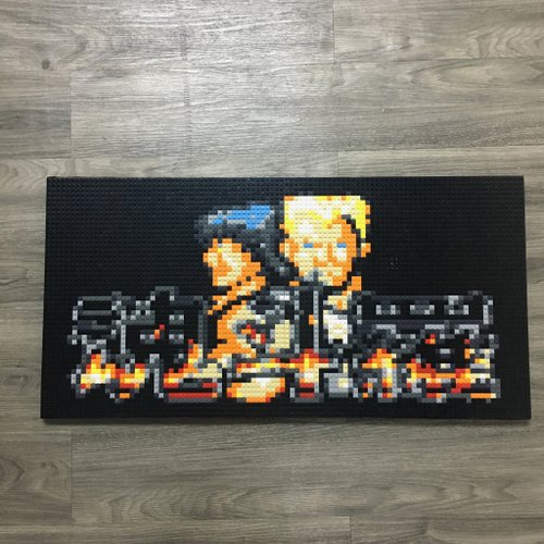 brickaproject 訂製專屬人物積木粒馬賽克 80x40cm