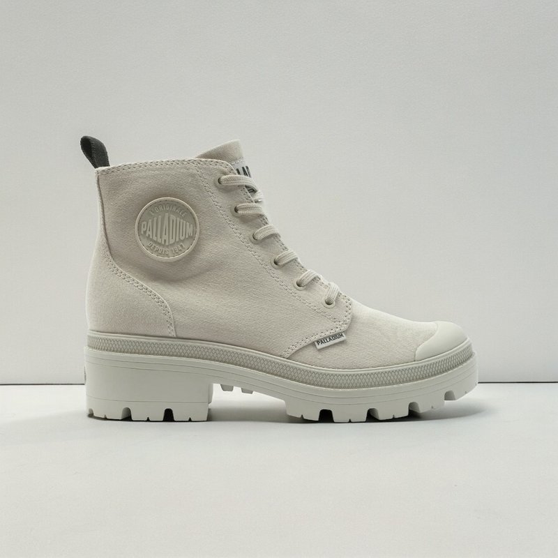 PALLADIUM PALLABASE TWILL經典拉鍊帆布美腿靴96907 - 女短靴/中筒靴 - 其他材質 多色