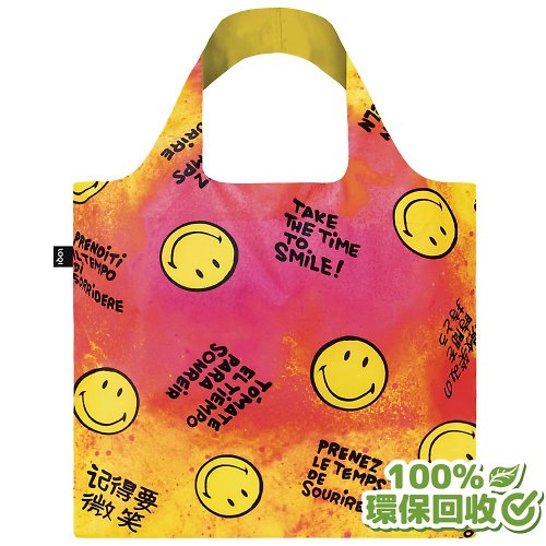 LOQI LOQI 環保材質購物袋-微笑時刻(無扣帶、無暗袋)