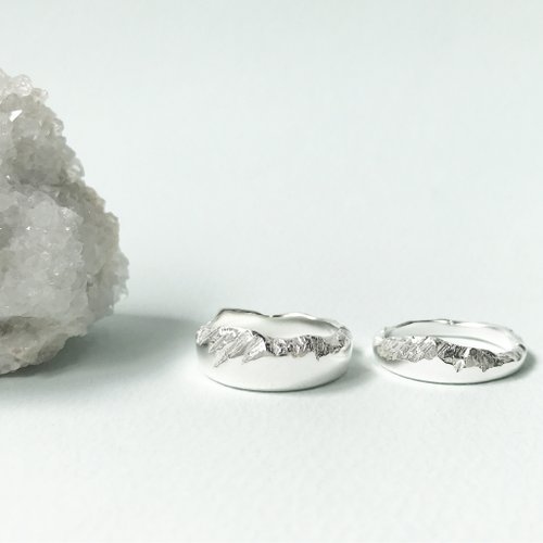 SHANHO 山巒戒指 Mountain range Ring 情侶送禮 925純銀