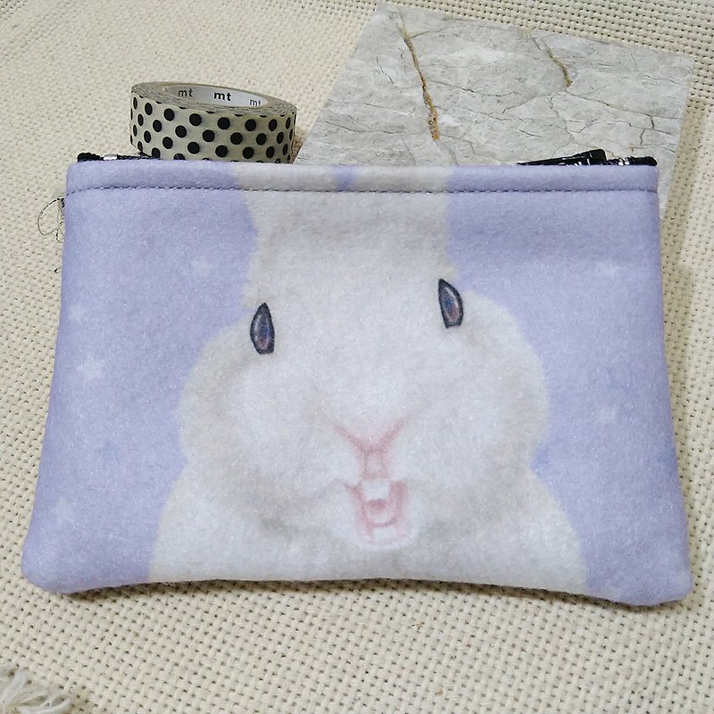 White Rabbit_Nonwoven coin purse - Coin Purses - Other Man-Made Fibers 