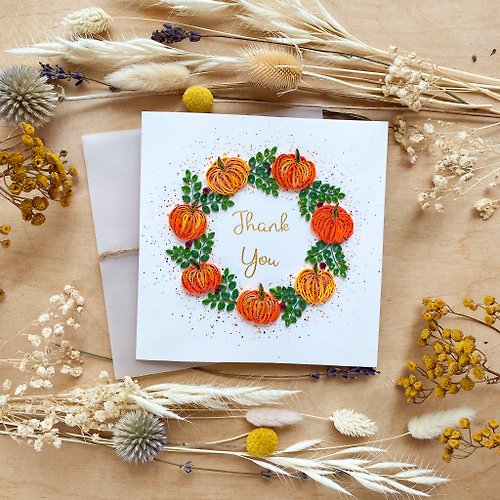 Quill Cards Greeting Card - Thank You - Little Pumpkins