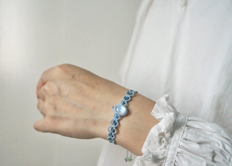 | MC | Pure Moonlight Bracelet Natural Moonstone Woven Bracelet - Bracelets - Gemstone 
