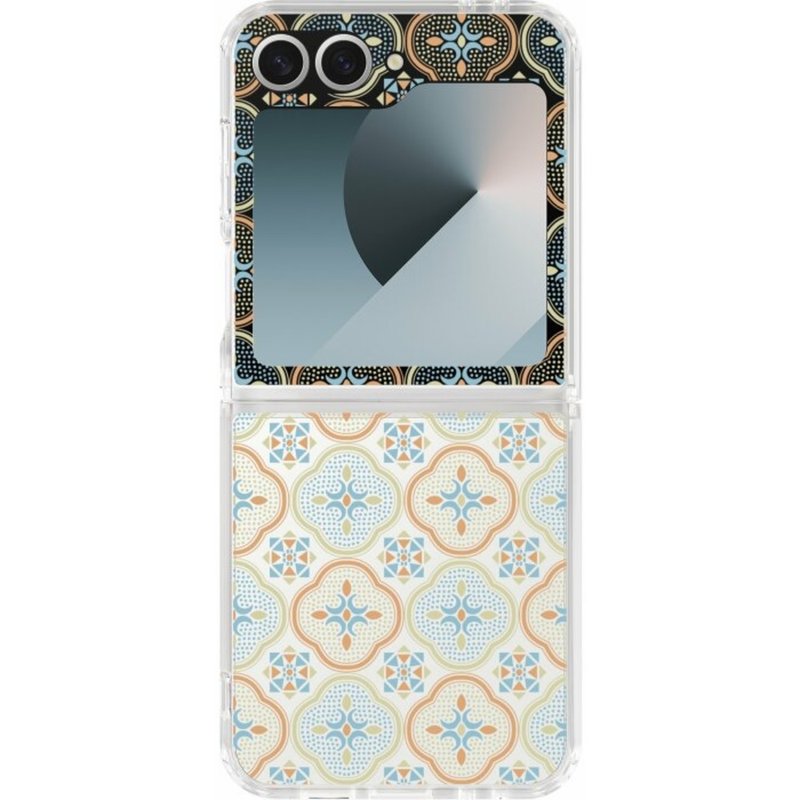 【預購】三星手機殼/Samsung Galaxy Z Flip6/玻璃海棠/暖陽甜杏 - 手機殼/手機套 - 其他材質 透明