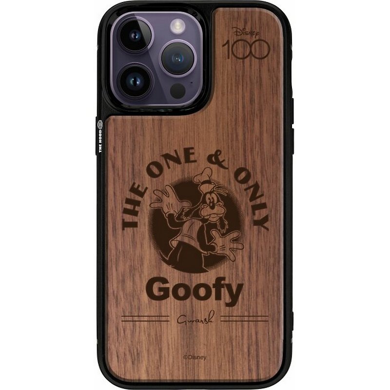 ディズニー100周年記念 グーフィー iPhone 15 Pro 天然木 保護ケース ケース magsafe - スマホケース - 木製 多色