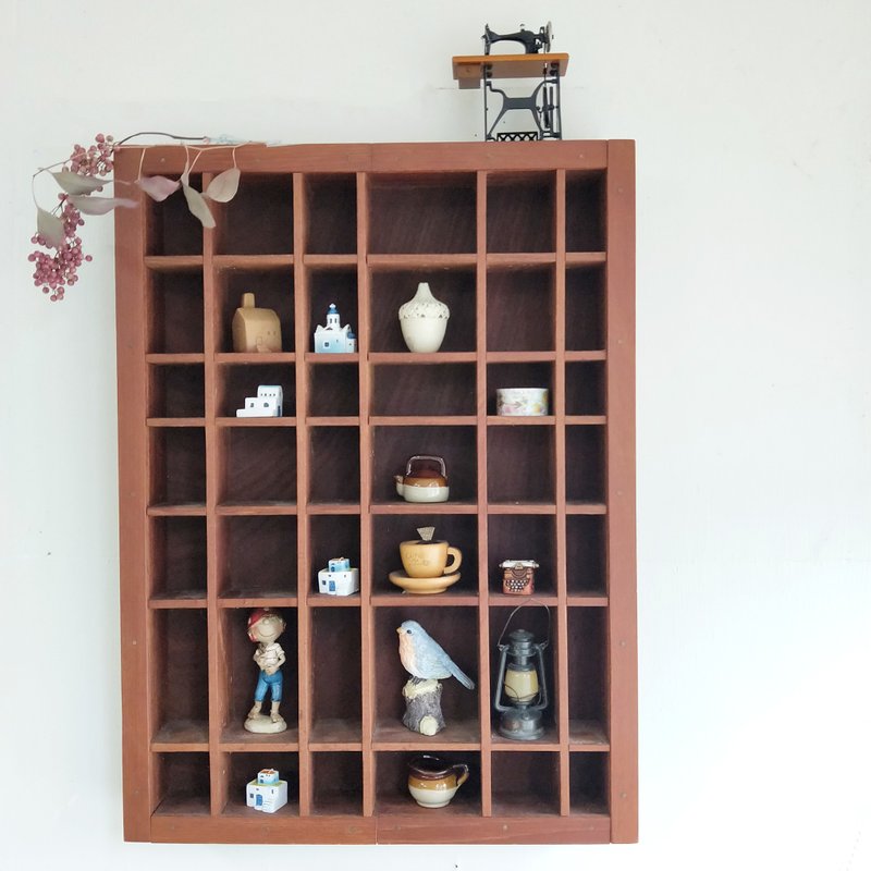 [Good Day Fetish] German Antique Antique Collection Small Item Display Cabinet Heavyweight Solid Wood Handmade - Storage - Wood Brown